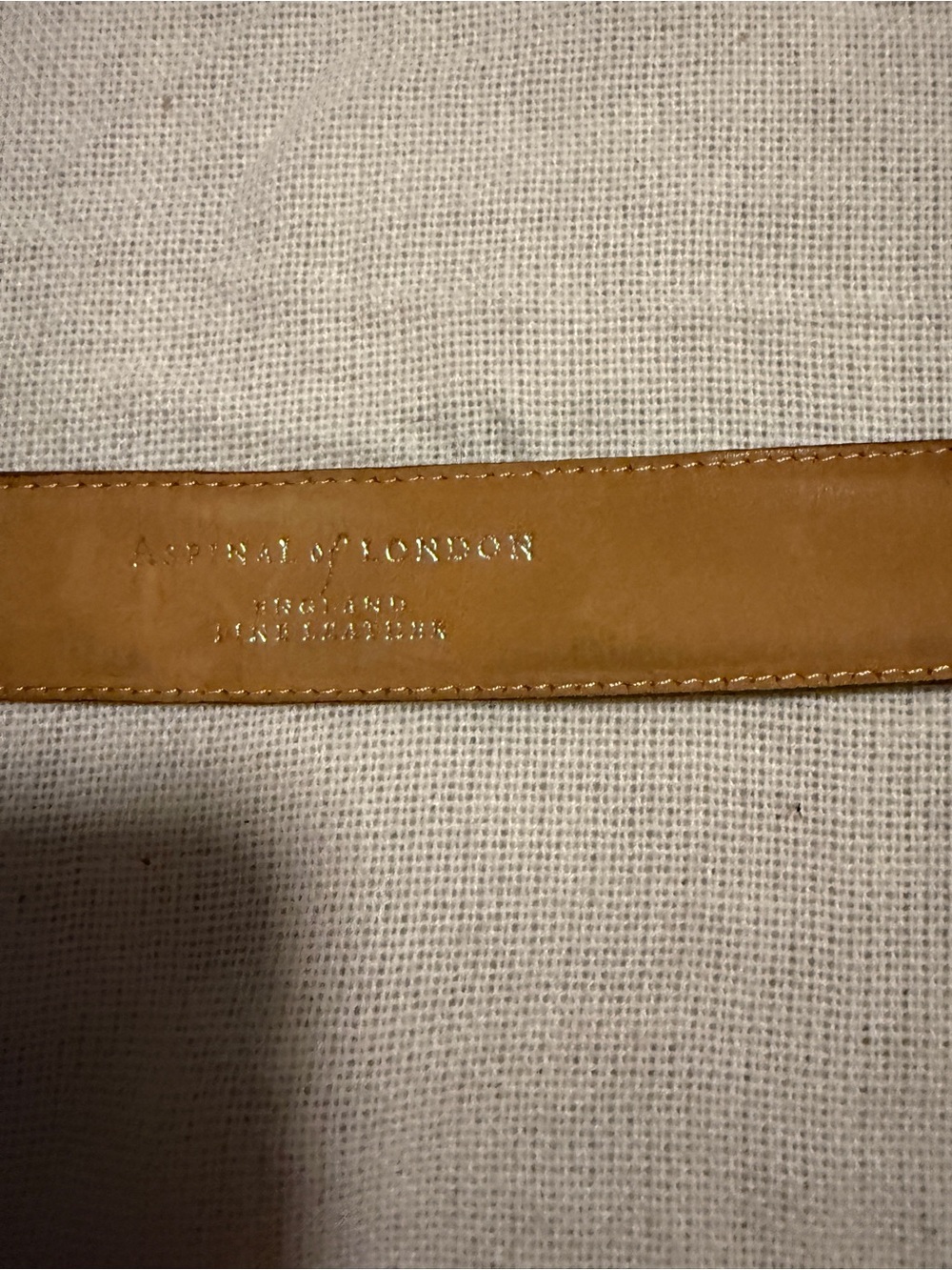 Aspinal of London Brown Leather Belt Size Large Made in England